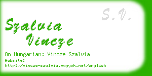 szalvia vincze business card